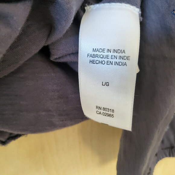 Lucky Brand Embroidered Popover Peasant Blouse Size Large - Picture 10 of 14